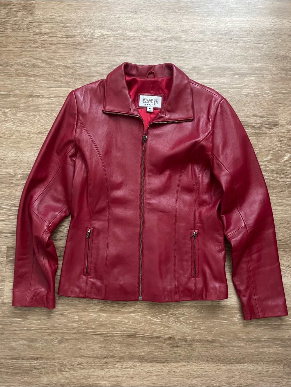 Wilson's Leather Maxima Women's Red Leather Jacket